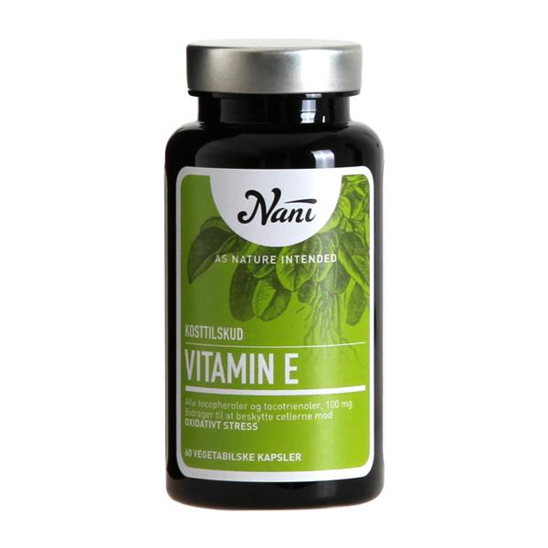 Vitamin E Nani 60 vegetabilske kapsler